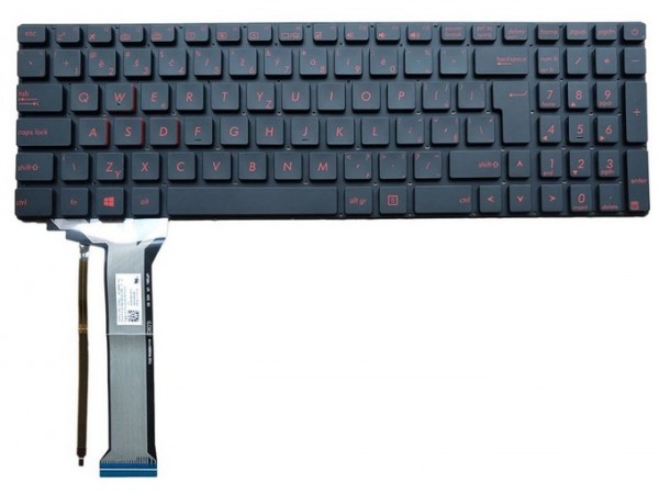Tipkovnica za prenosnik ASUS GL552 GL552J GL552V N552VW N552VX G771J G771JW OSVETLITEV 0KNB0-662GCZ00 0KN0-RZ1CZ13 / SLO NALEPKE
